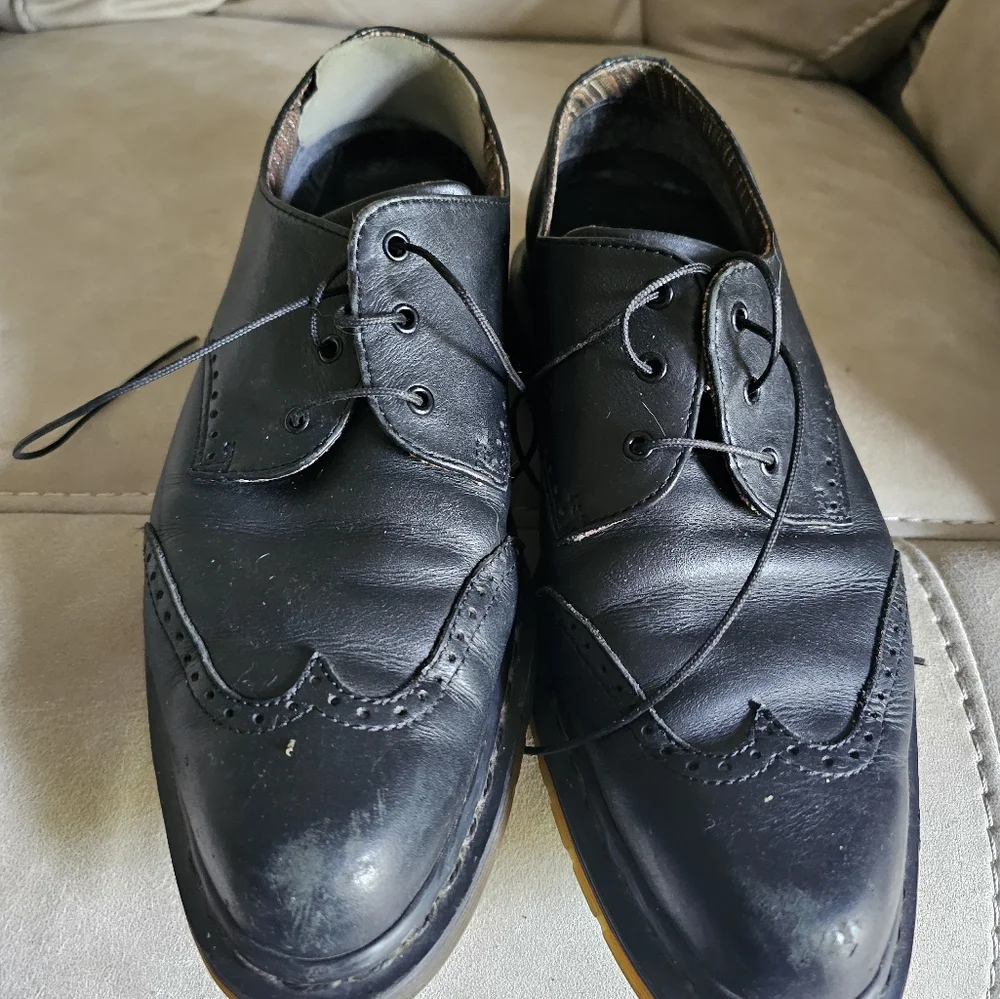 Dr. Martens Black Brando Leather Oxford‎ Preppy British Men's Shoes Size 8